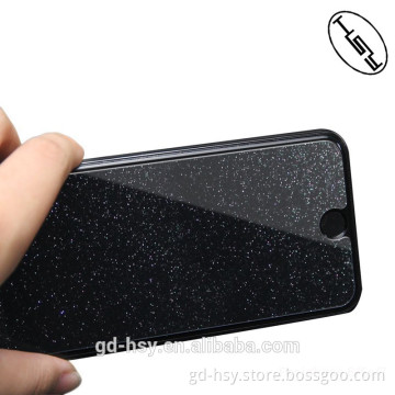 HUYSHE Japanese asahi glass gold or silver diamond tempered glass for iphone series 5 5s 6 6s 7 screen protector